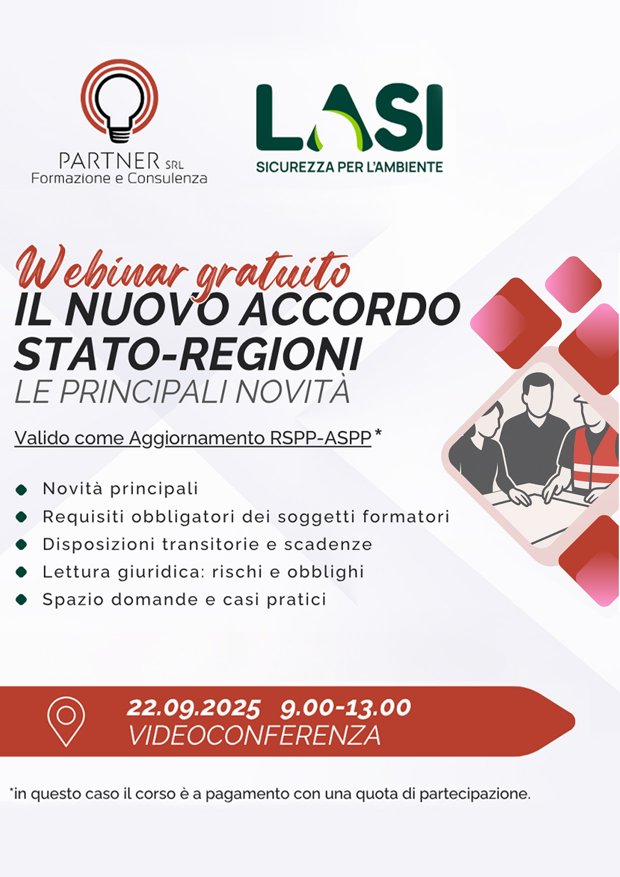 Webinar: nuovo accordo Stato Regioni del 17.04.25