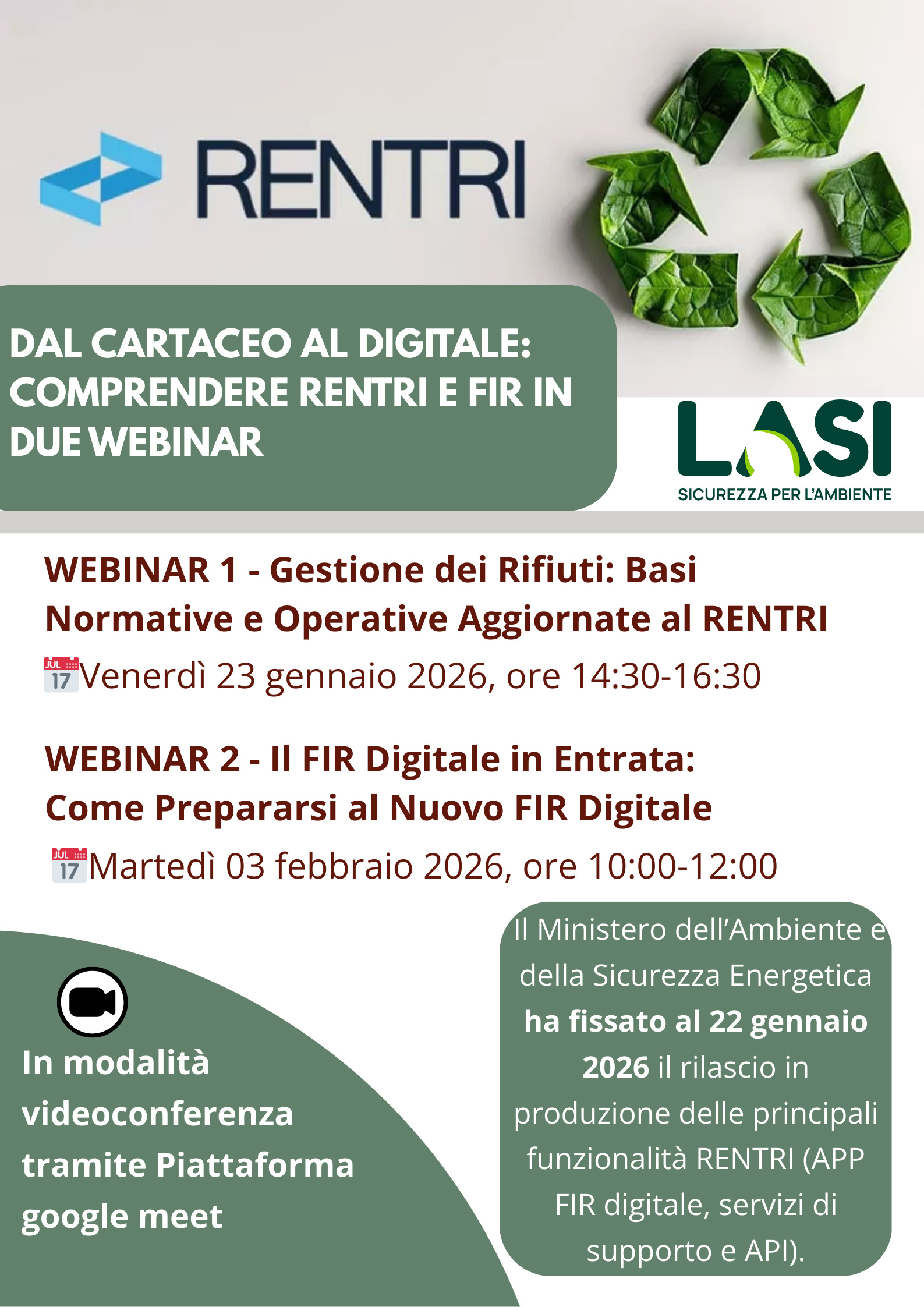 Webinar: gestione dei rifiuti e FIR digitale